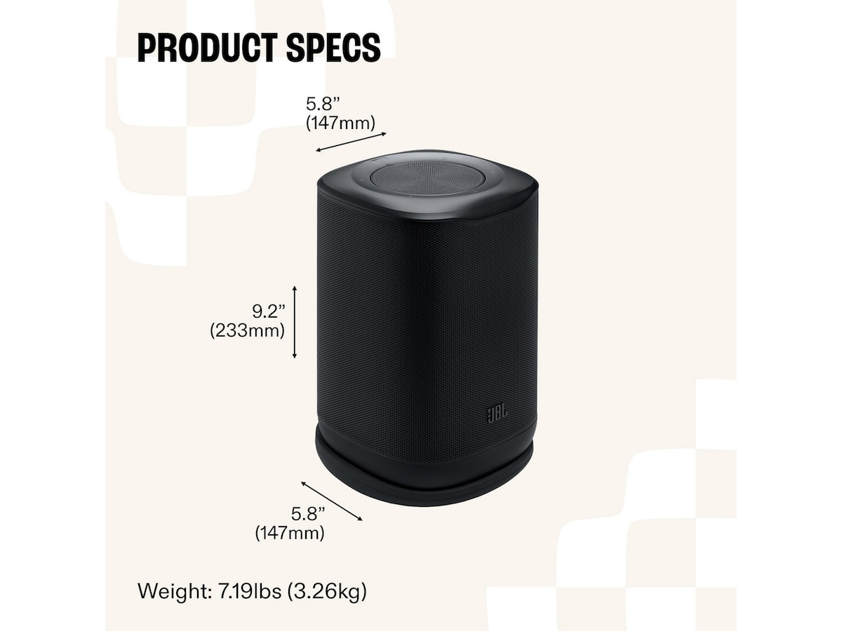 JBL Cove P1 Wi-Fi Høyttaler (sort) Trådløs / Bluetooth-høyttaler