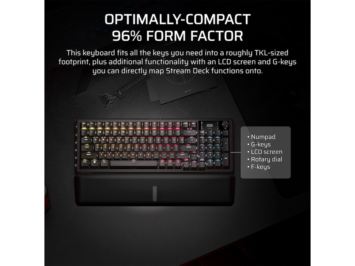 CORSAIR VANGUARD 96 WIRELESS Gaming Tastatur -B-Grade Demo tastatur