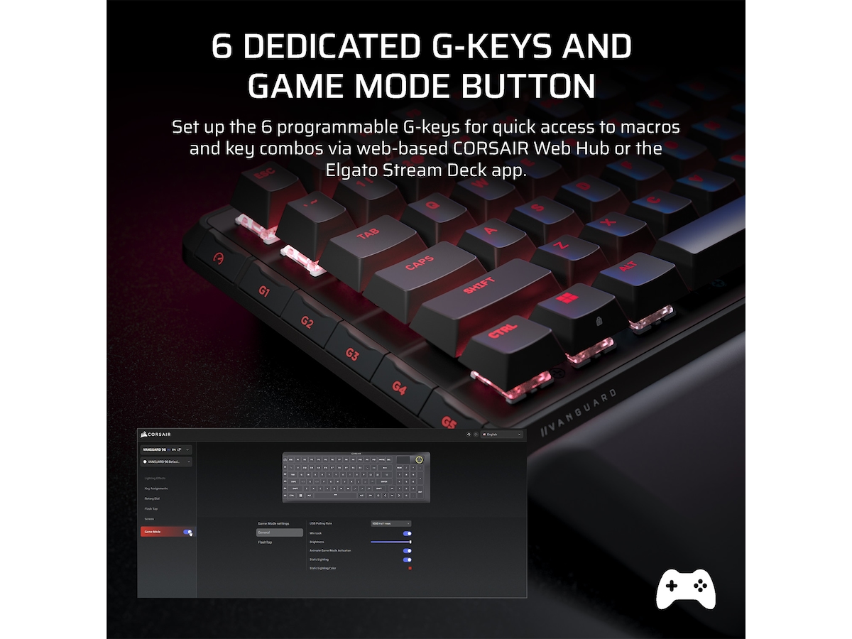 CORSAIR VANGUARD 96 WIRELESS Gaming Tastatur -B-Grade Demo tastatur