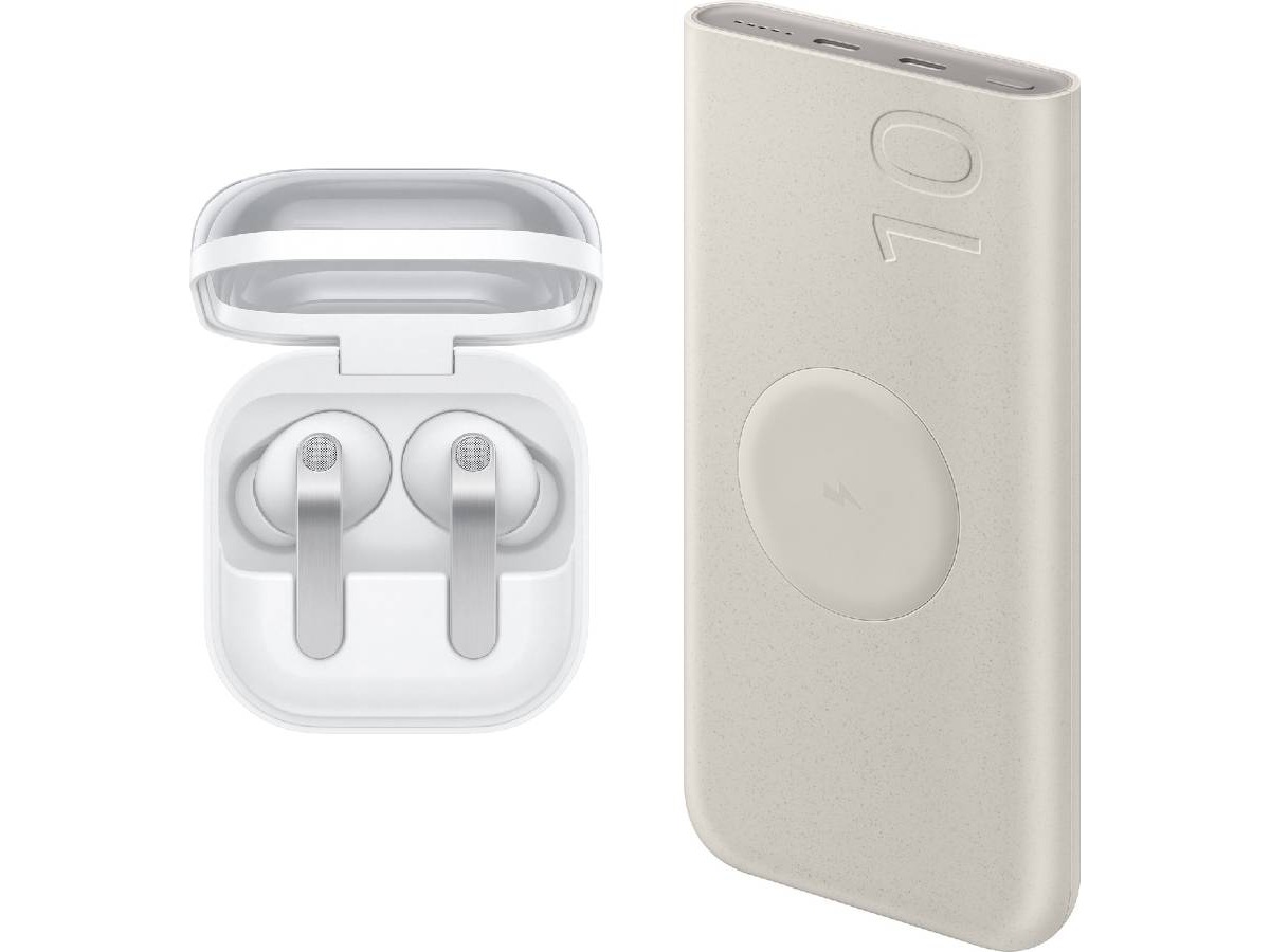 Samsung Galaxy Buds4 Pro + Powerbank (hvit) Ørepropper