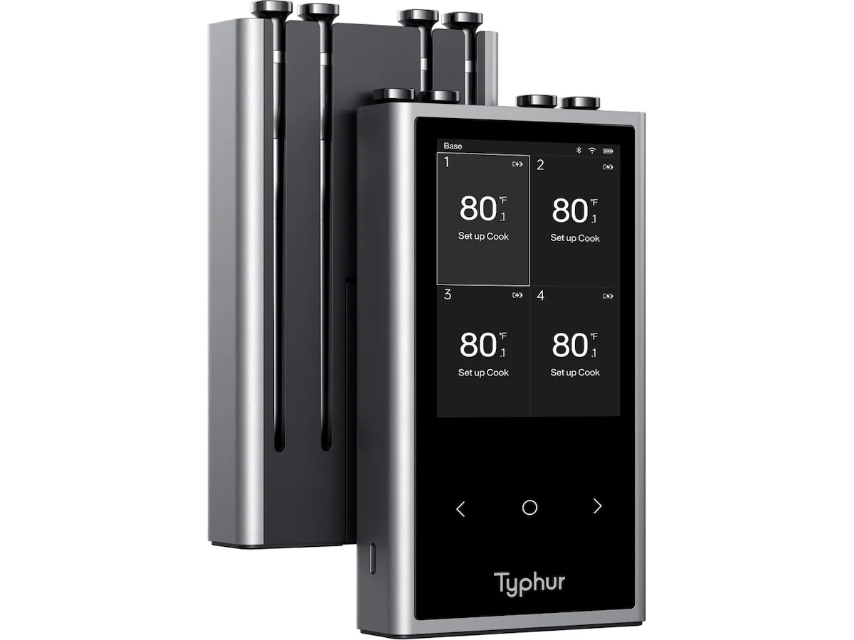 Weber Q1100N Gassgrill + Typhur Sync Quad Kjøttermometer Grill