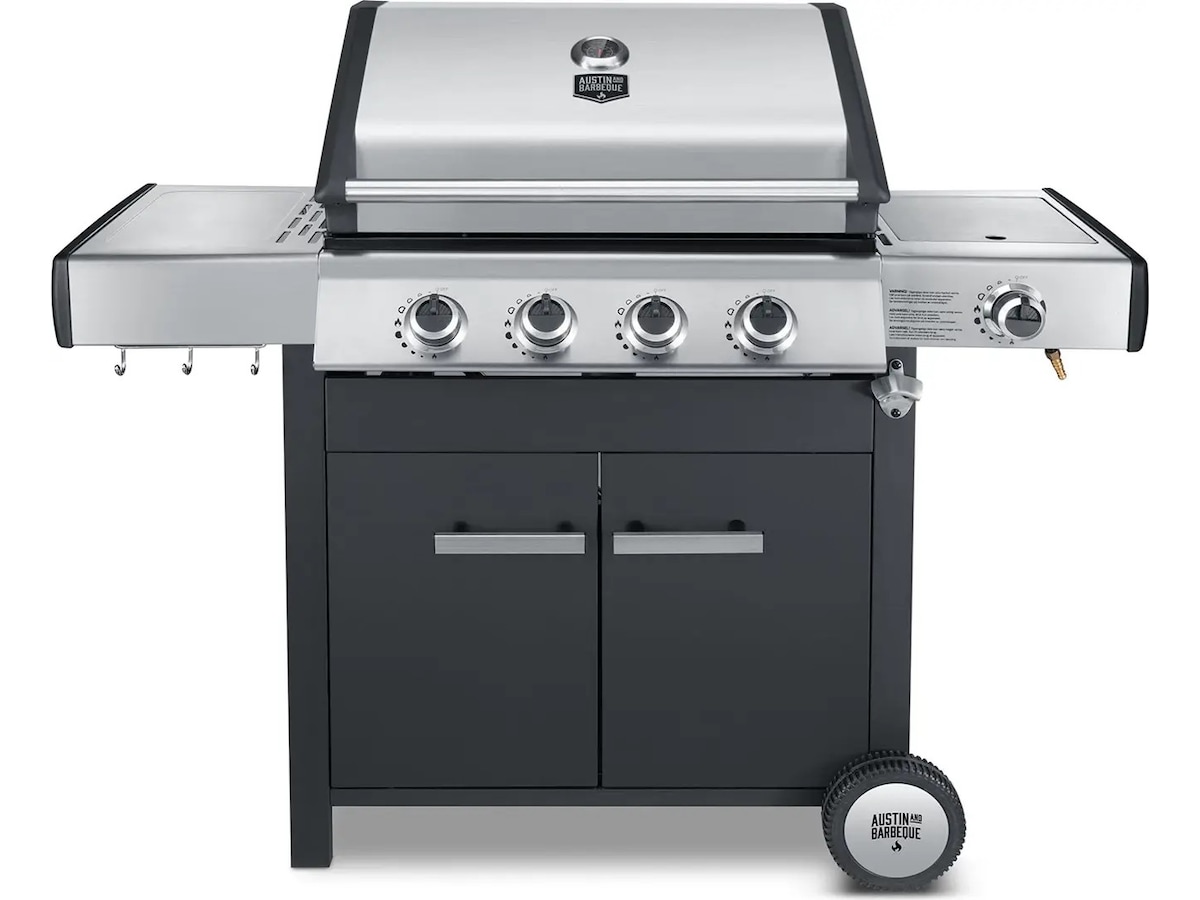Austin and Barbeque AABQ Classic 4+1B gassgrill + kjøttermometer Grill