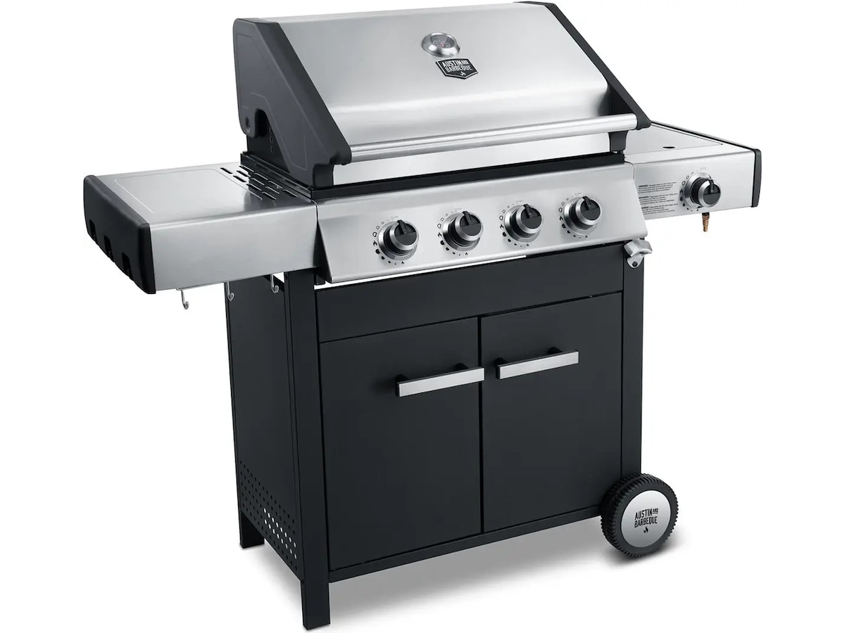 Austin and Barbeque AABQ Classic 4+1B gassgrill + kjøttermometer Grill