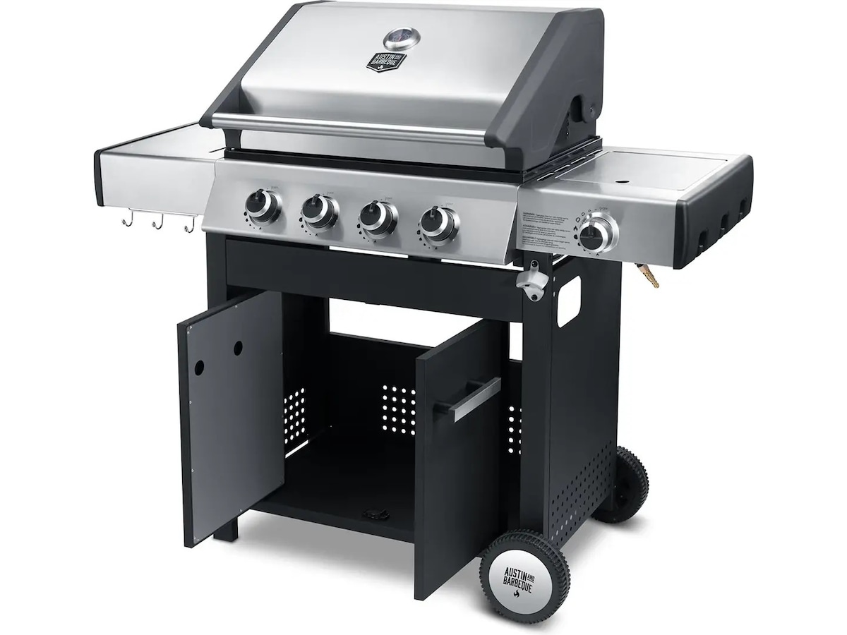 Austin and Barbeque AABQ Classic 4+1B gassgrill + kjøttermometer Grill