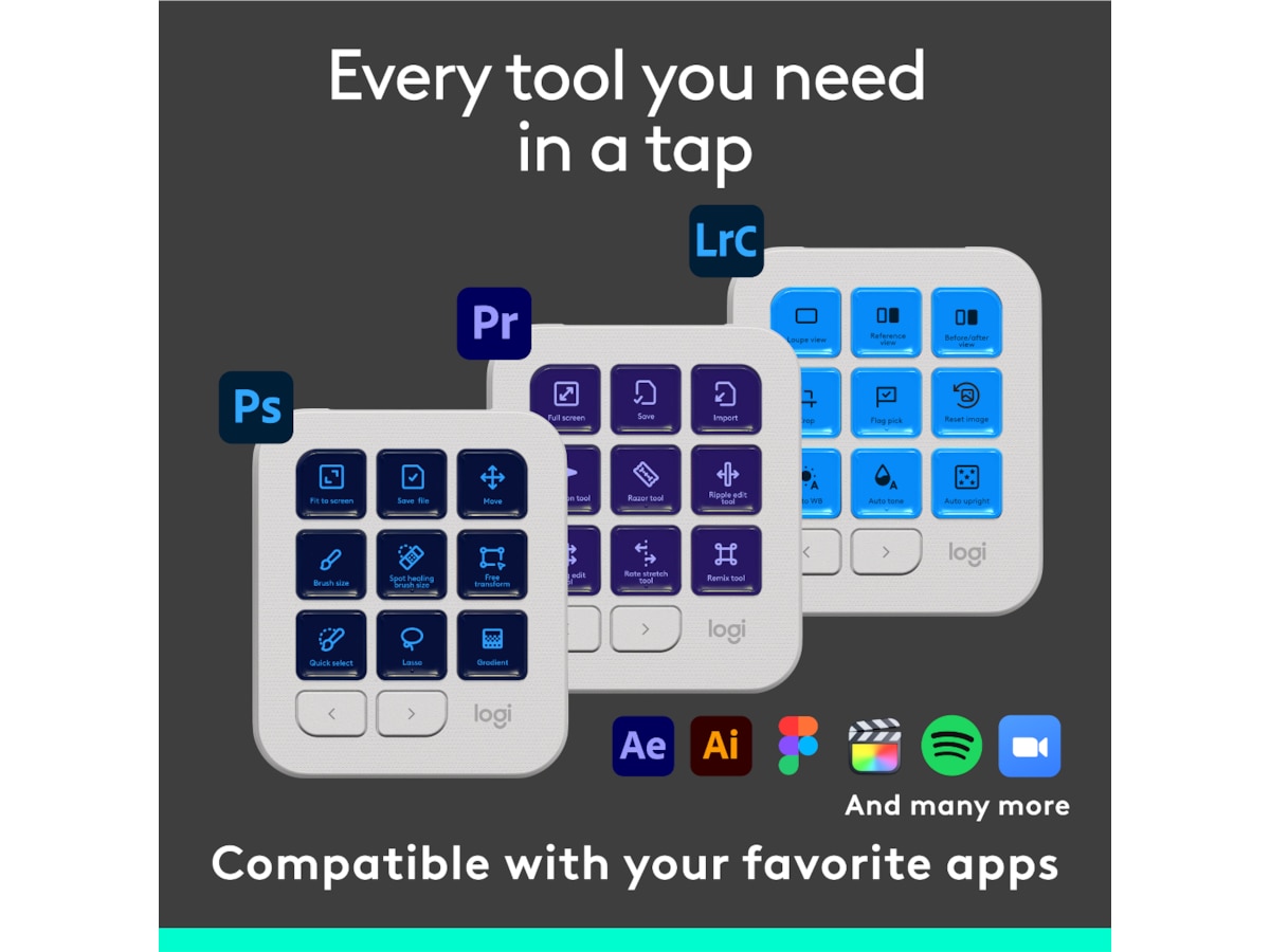 Logitech MX Creative Console (grå) -B-Grade Demo tastatur