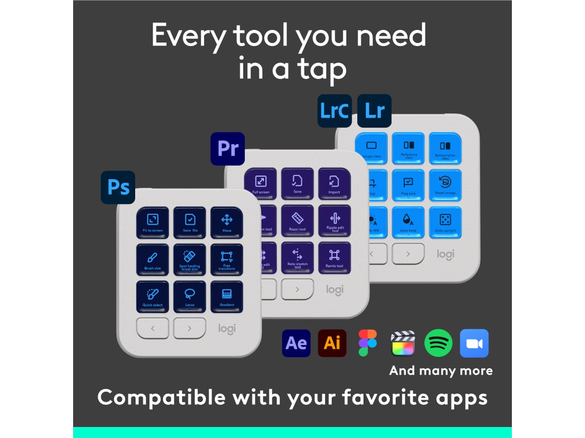 Logitech MX Creative Console (grå) -B-Grade Demo tastatur