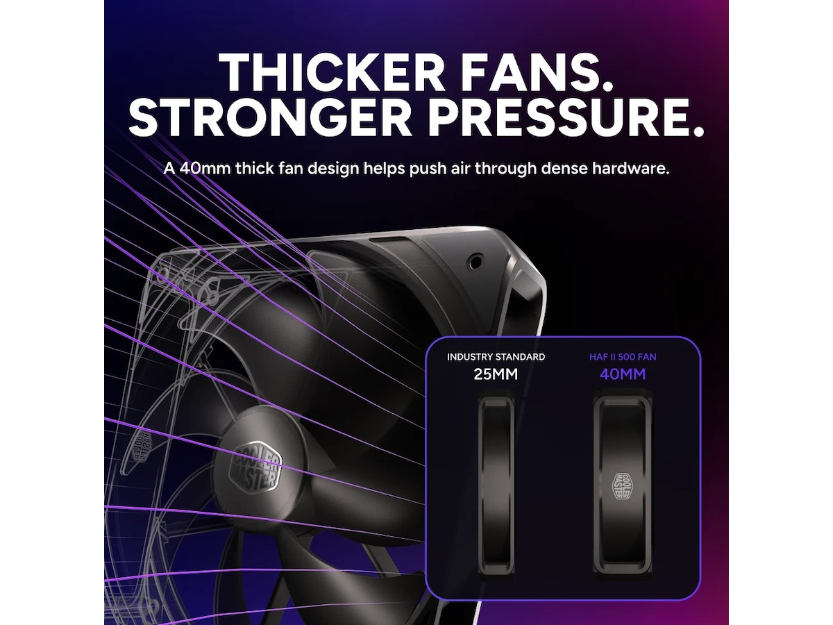 Cooler Master HAF II 500 med høy kjøleytelse Midi tower