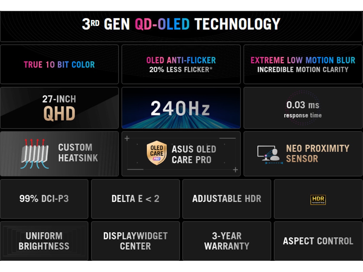 ASUS 27" ROG Strix XG27AQDMESZ gamingskjerm Gamingskjermer