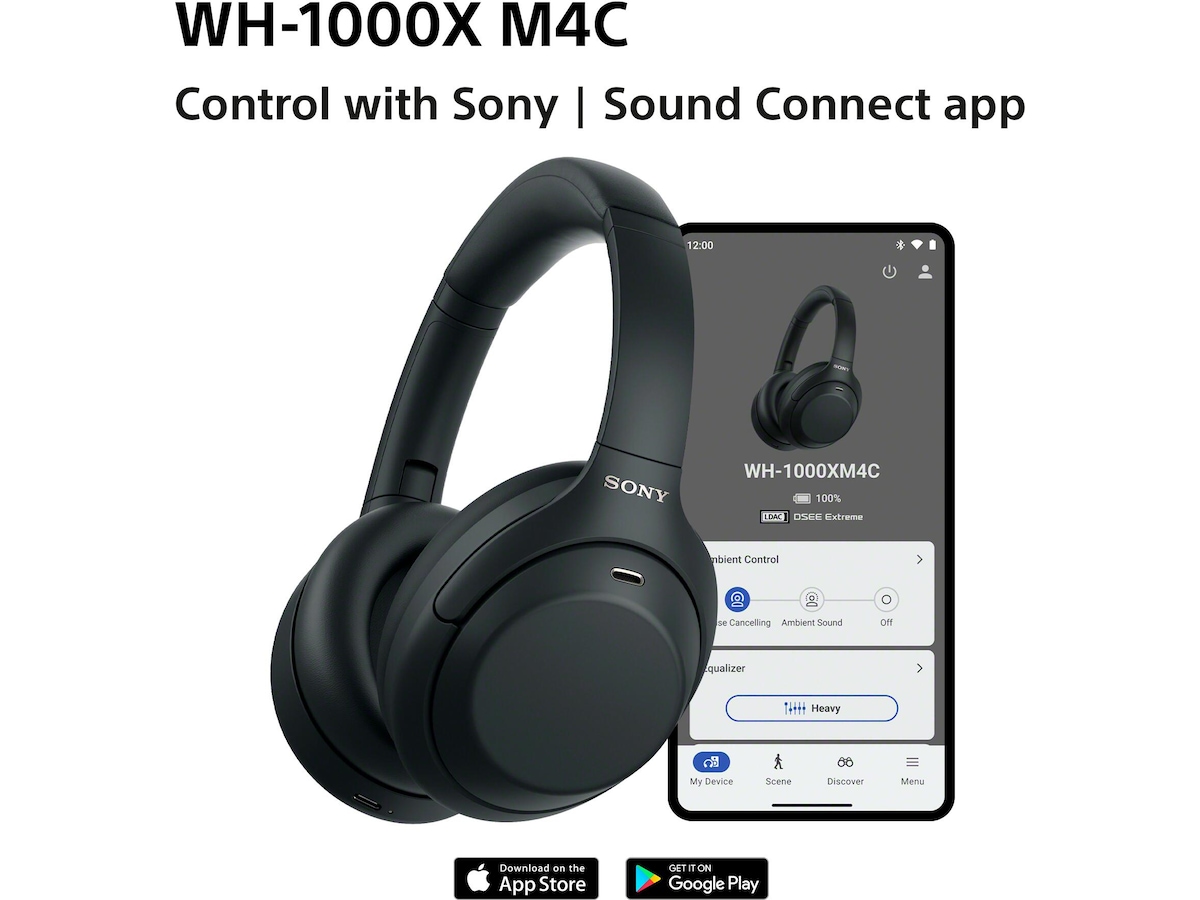 Sony WH-1000XM4C trådløse hodetelefoner (lavender) Hodetelefoner