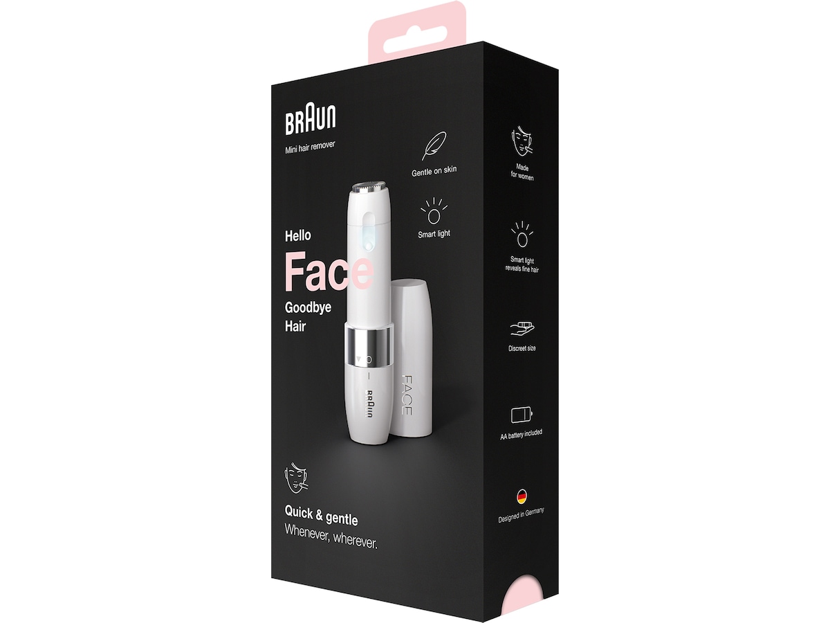 Face mini hårborttagare FS1000 med smartlight (hvit) Epilator & IPL-hårfjerning