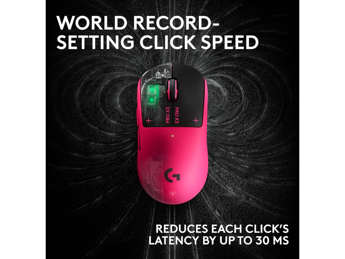 Logitech G PRO X3 SUPERSTRIKE trådløs gamingmus (rosa) Gamingmus