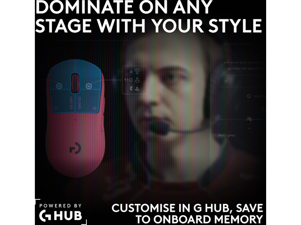 Logitech G PRO X3 SUPERSTRIKE trådløs gamingmus (rosa) Gamingmus