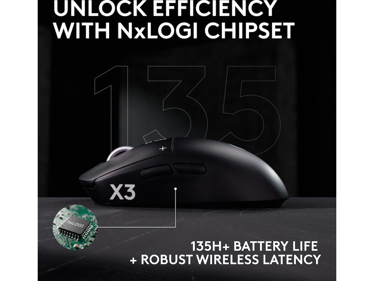 Logitech G PRO X3 SUPERSTRIKE trådløs gamingmus (sort) Gamingmus