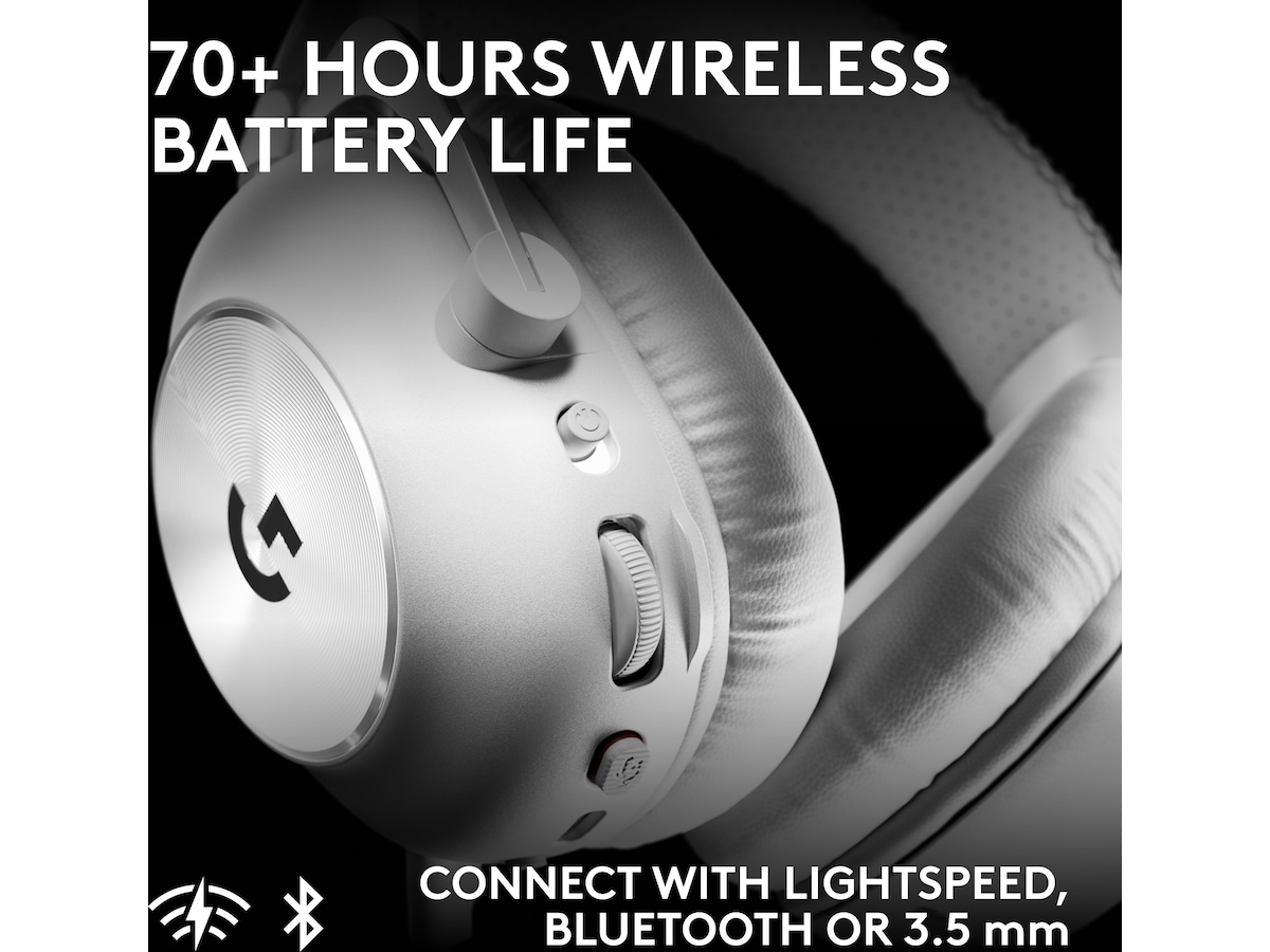 Logitech G PRO X3 LIGHTSPEED trådløst gaming-headset (hvit) Gamingheadset