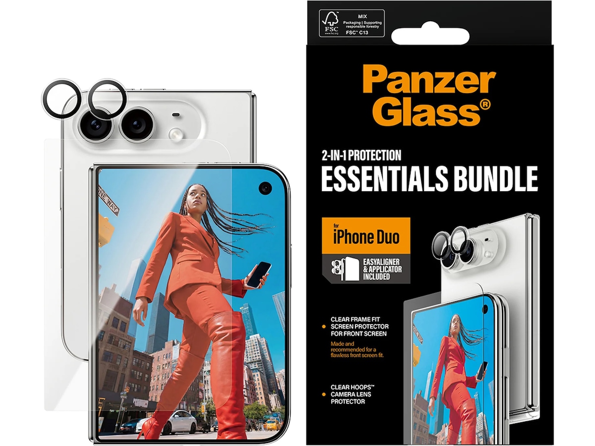 PanzerGlass iPhone Duo 2-in-1 Essentials Bundle Mobildeksel