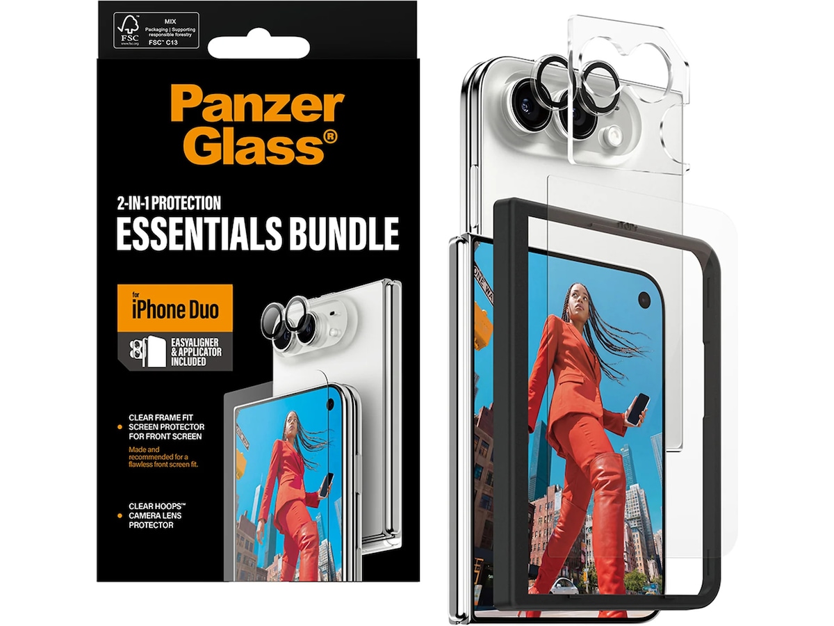 PanzerGlass iPhone Duo 2-in-1 Essentials Bundle Mobildeksel