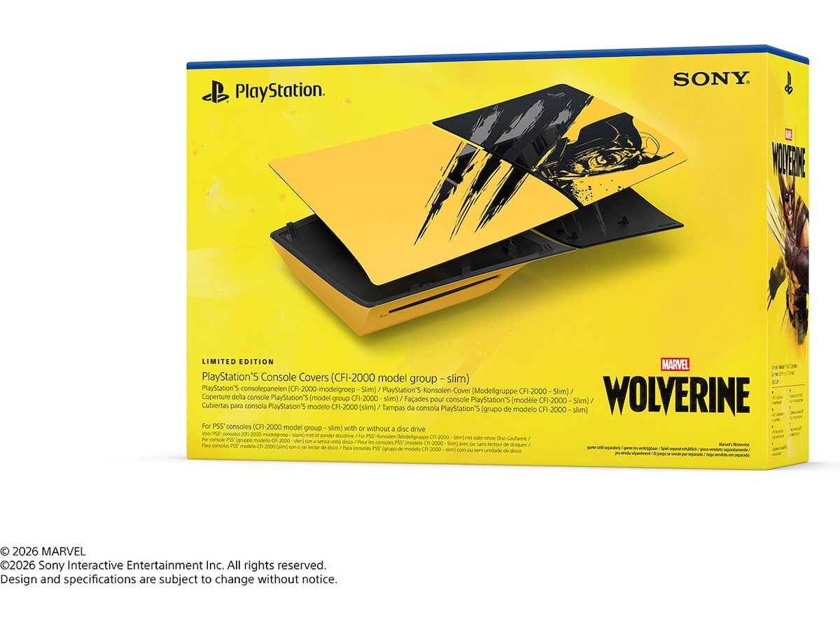 PS5 Console Cover (Slim) Wolverine YELLOW Tilbehør til spillkonsoller