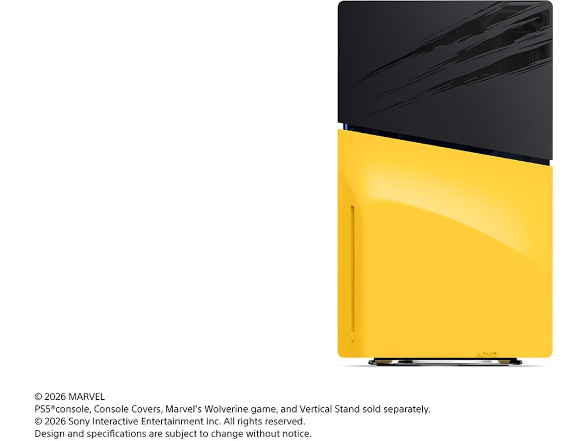 PS5 Console Cover (Slim) Wolverine YELLOW Tilbehør til spillkonsoller