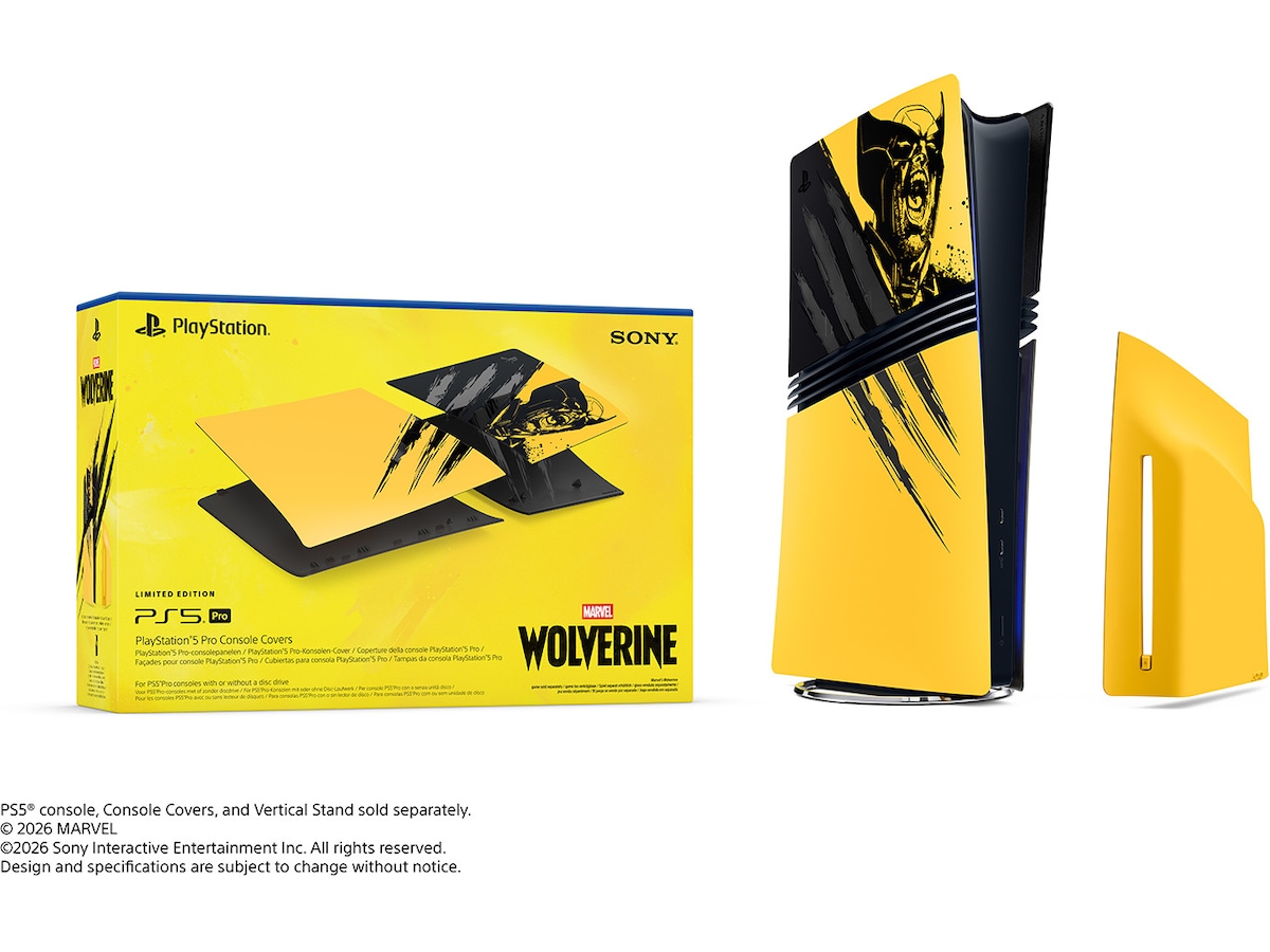 PS5 Pro Console Cover Wolverine YELLOW Tilbehør til spillkonsoller