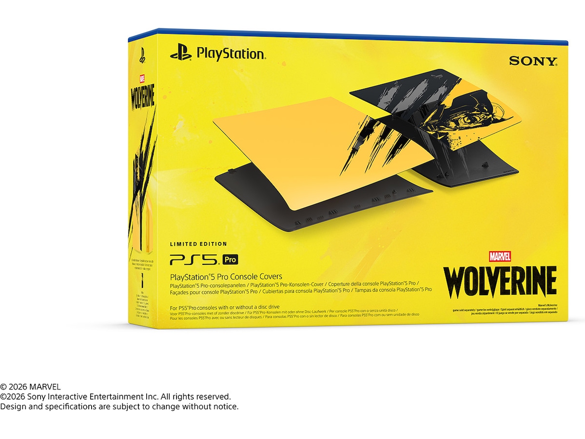 PS5 Pro Console Cover Wolverine YELLOW Tilbehør til spillkonsoller
