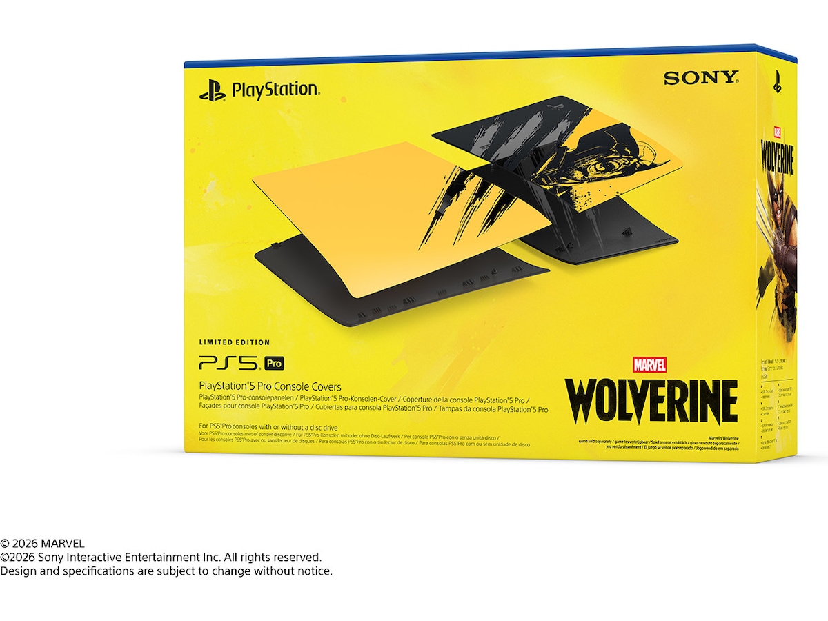 PS5 Pro Console Cover Wolverine YELLOW Tilbehør til spillkonsoller