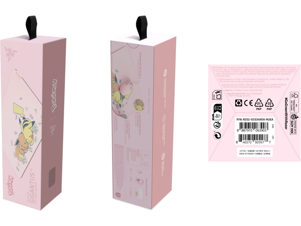 Razer Gigantus V2 Medium musematte (pikachu/eevee) Gamingmusematte