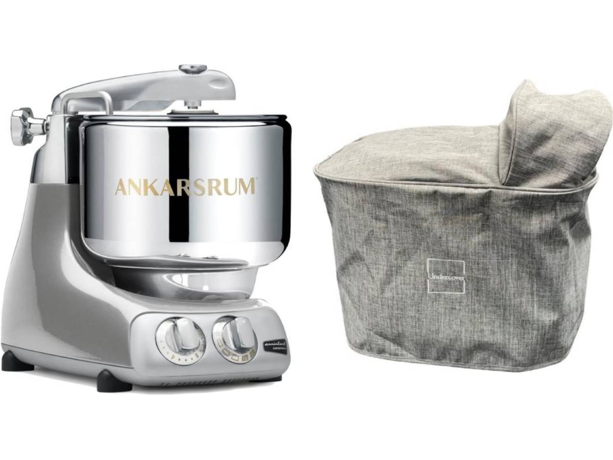 ANKARSRUM Assistent Original kjøkkenmaskin + trekk (sølv) Kjøkkenmaskiner