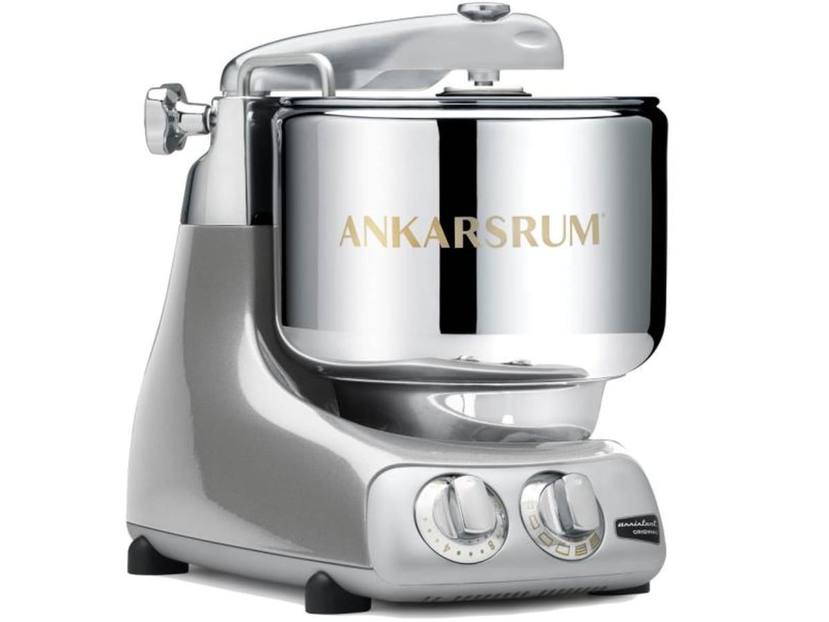 ANKARSRUM Assistent Original kjøkkenmaskin + trekk (sølv) Kjøkkenmaskiner