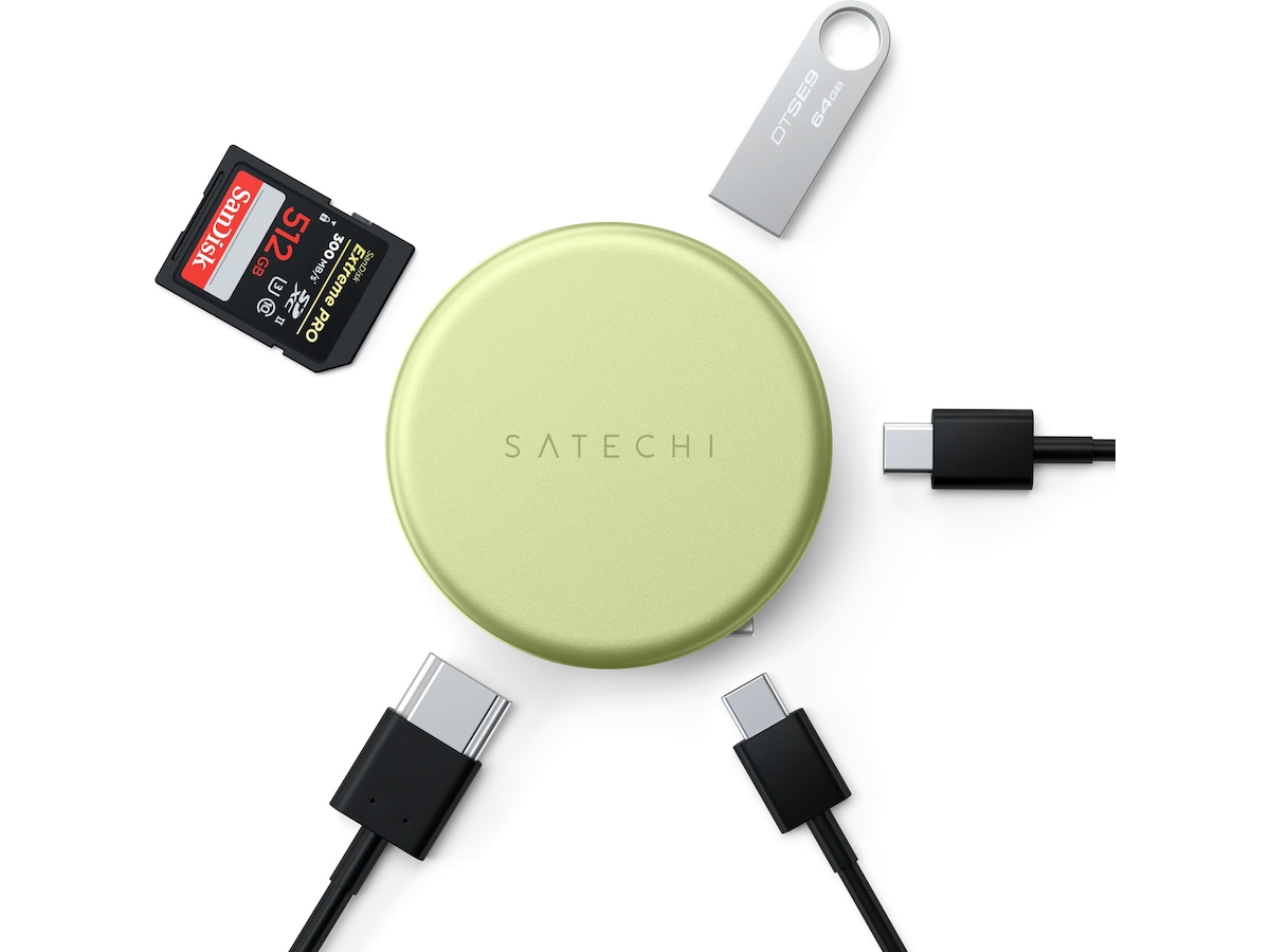 Satechi OntheGo 5-in-1 Multiport Adapter (citrus) Dockingstasjon & USB-HUB