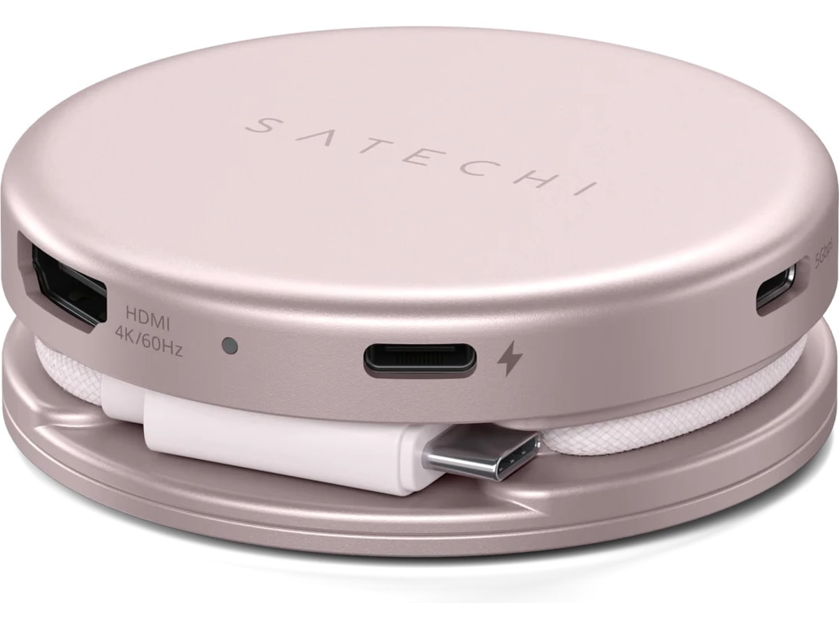 Satechi OntheGo 5-in-1 Multiport Adapter (blush) Dockingstasjon & USB-HUB
