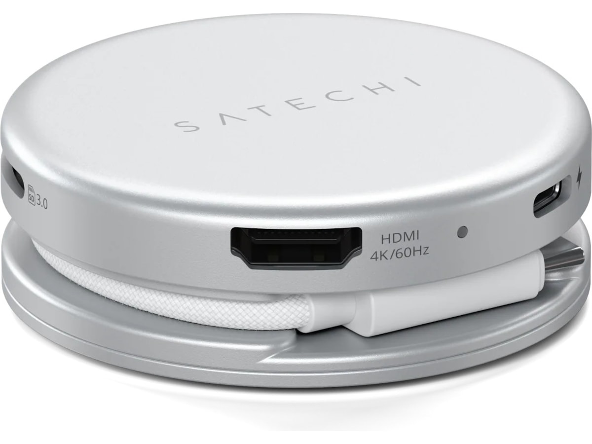 Satechi OntheGo 5-i-1 Multiport Adapter (Silver) Dockingstasjon & USB-HUB