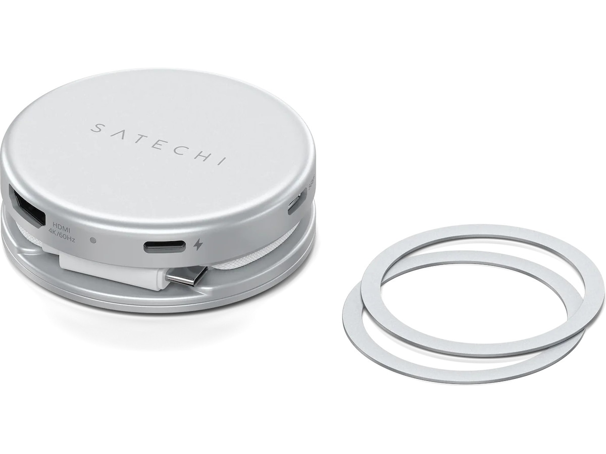 Satechi OntheGo 5-i-1 Multiport Adapter (Silver) Dockingstasjon & USB-HUB