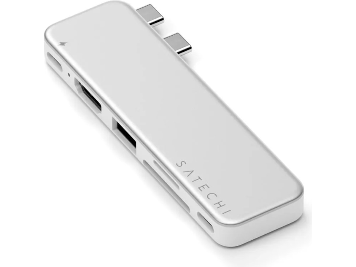 Satechi USB-C Snap Hub for MacBook Neo (sølv) Dockingstasjon & USB-HUB
