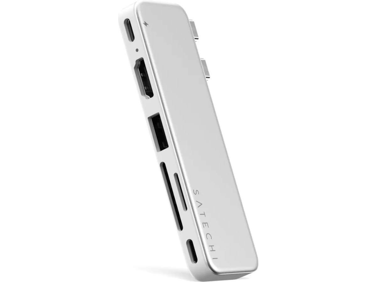Satechi USB-C Snap Hub for MacBook Neo (sølv) Dockingstasjon & USB-HUB
