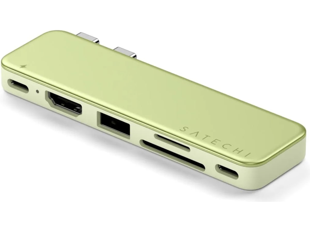 Satechi USB-C Snap Hub for MacBook Neo (sitrus) Dockingstasjon & USB-HUB