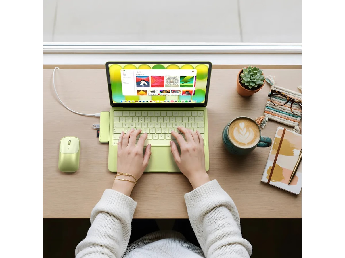 Satechi USB-C Snap Hub for MacBook Neo (sitrus) Dockingstasjon & USB-HUB