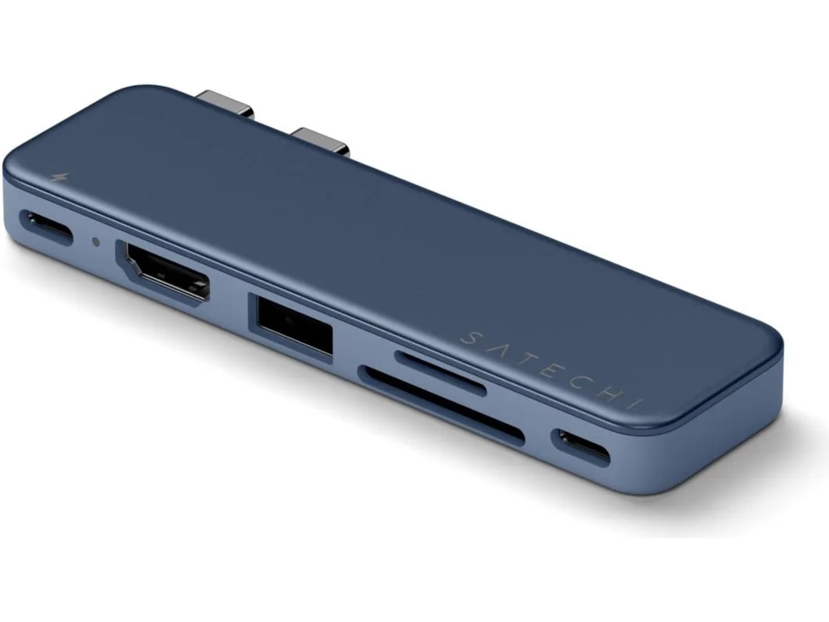 Satechi USB-C Snap Hub for MacBook Neo (indigo) Dockingstasjon & USB-HUB