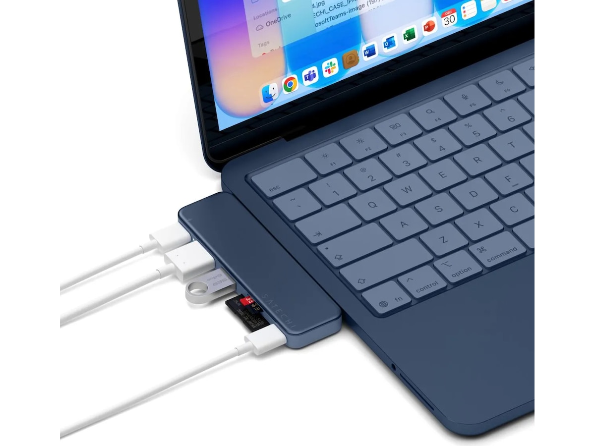 Satechi USB-C Snap Hub for MacBook Neo (indigo) Dockingstasjon & USB-HUB