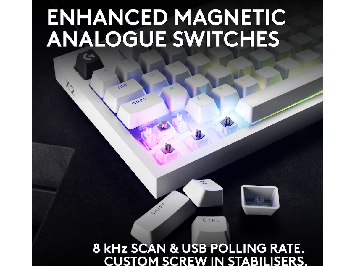 Logitech PRO X2 RAPID Tastatur (hvit) Gamingtastatur