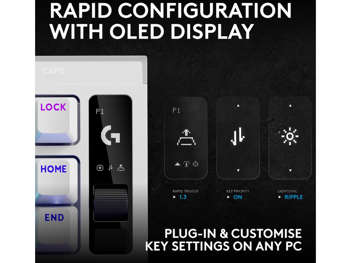 Logitech PRO X2 RAPID Tastatur (hvit) Gamingtastatur