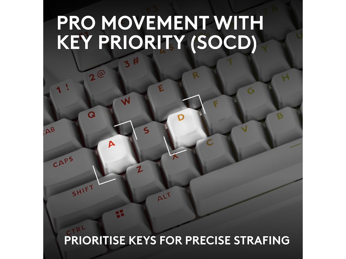 Logitech PRO X2 RAPID Tastatur (hvit) Gamingtastatur