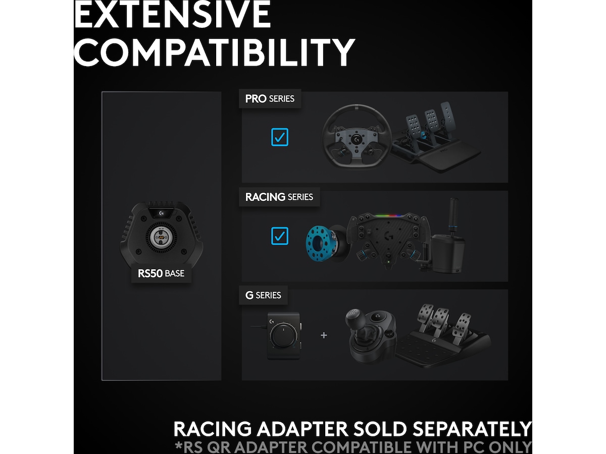 Logitech RS50 System Ratt og pedaler