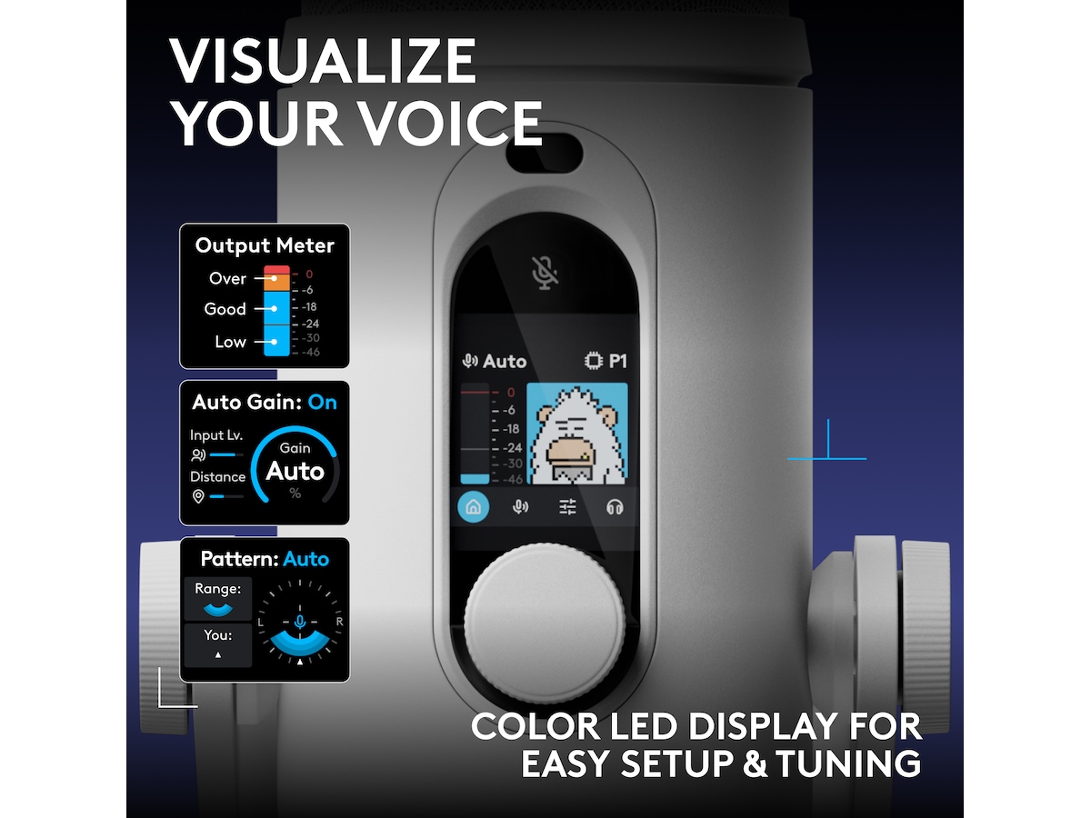 Logitech G Yeti 2 bordmikrofon (hvit) Mikrofon