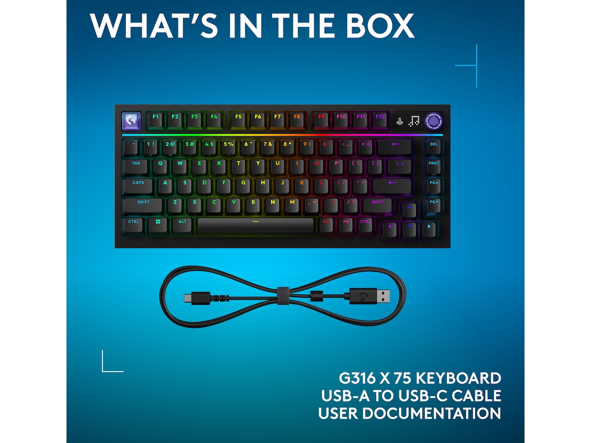Logitech G316 X 75-speltangentbord Gamingtastatur
