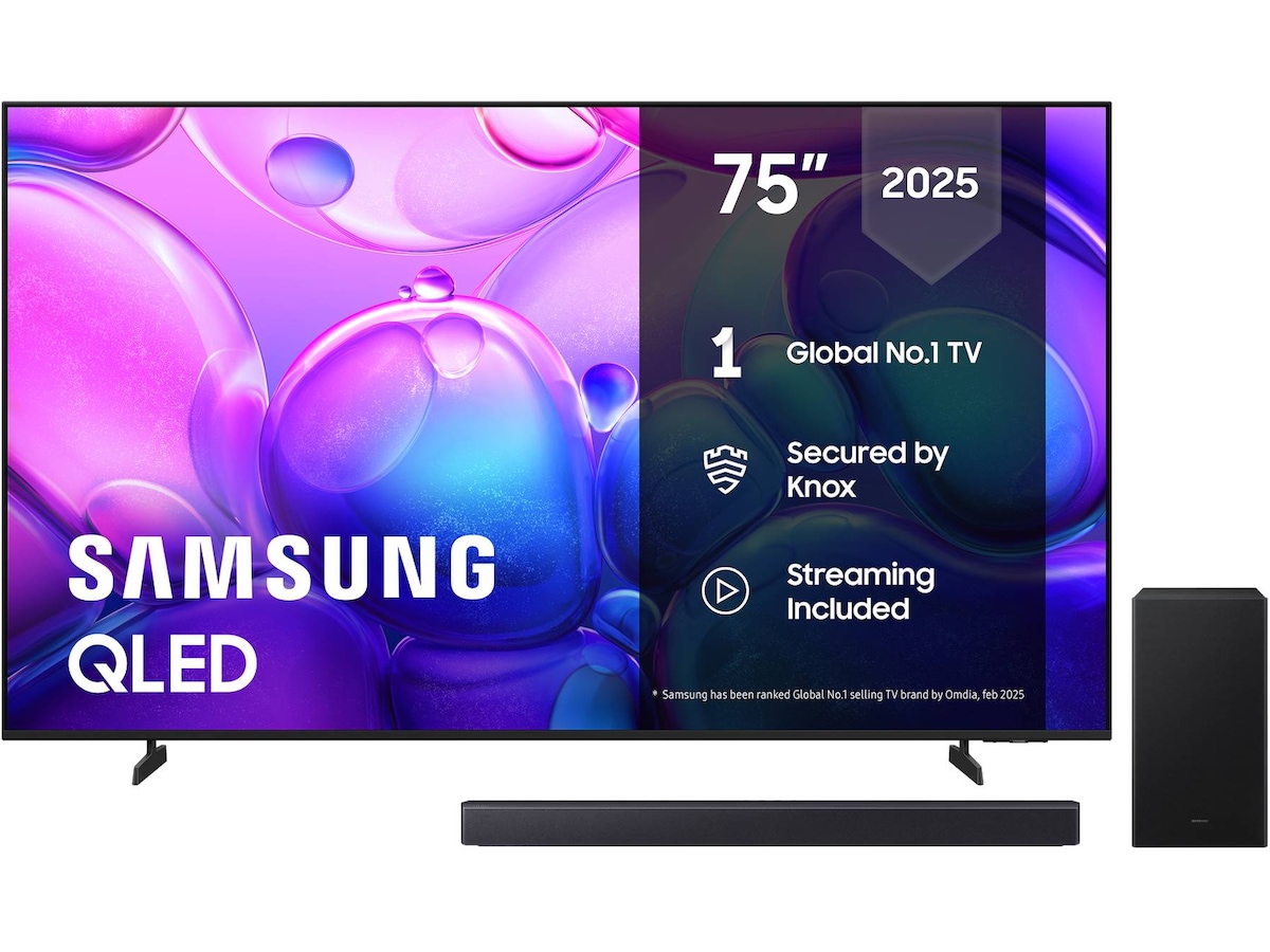 Samsung 75" Q6F QLED 4K smart-TV (2025) 70 - 79 tommer TV