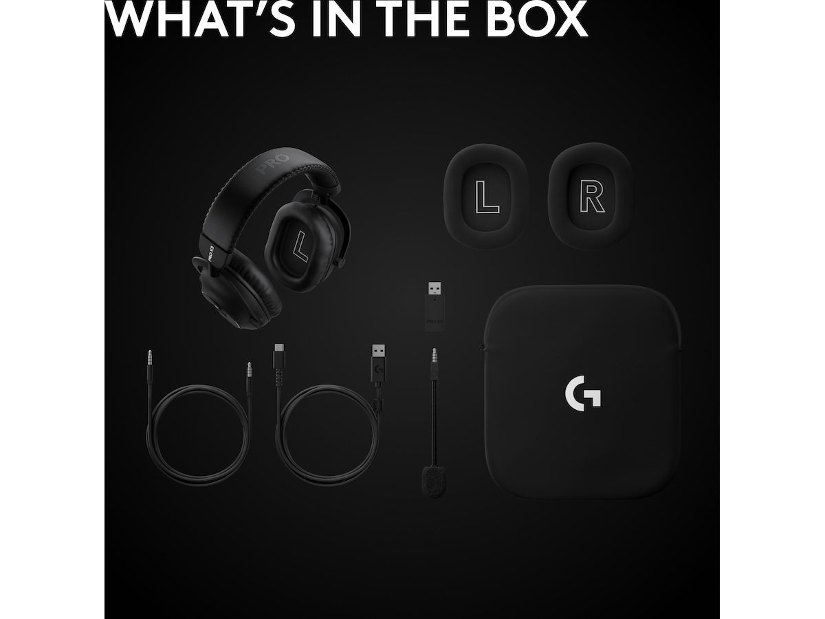 Logitech G PRO X3 LIGHTSPEED trådløst gaming headset (sort) Gamingheadset