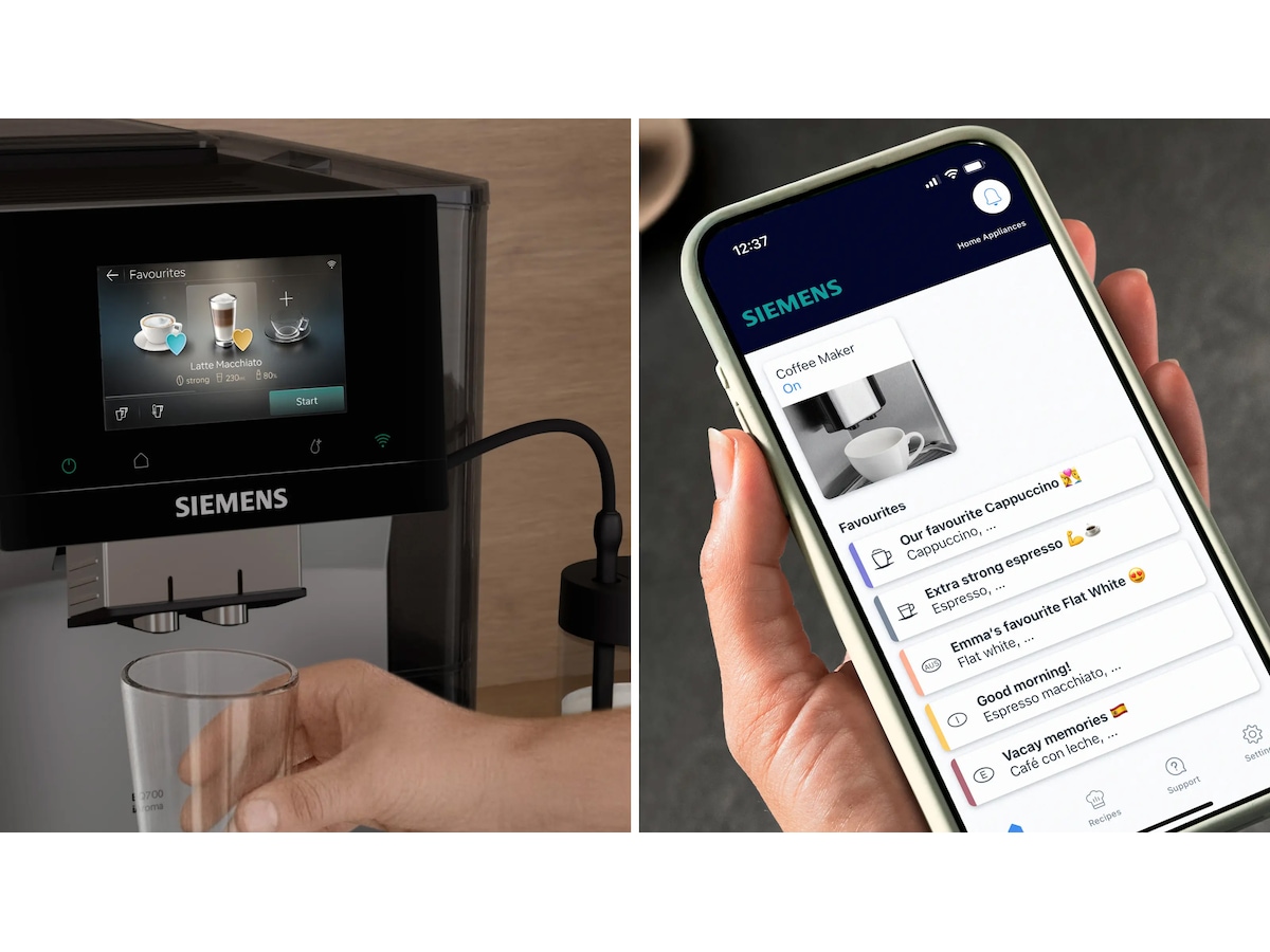 Siemens EQ700 iAroma Helautomatisk kaffemaskin Inox (silver metallic) Espressomaskiner