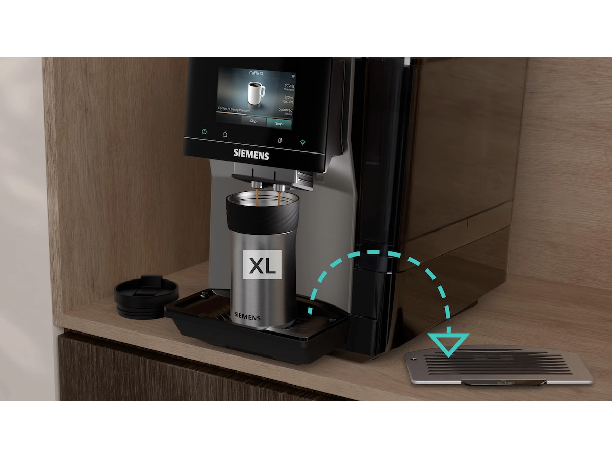 Siemens EQ700 iAroma Helautomatisk kaffemaskin Inox (silver metallic) Espressomaskiner