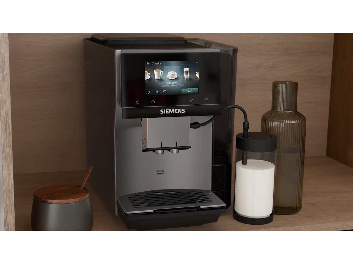 Siemens EQ700 iAroma Helautomatisk kaffemaskin Inox (silver metallic) Espressomaskiner