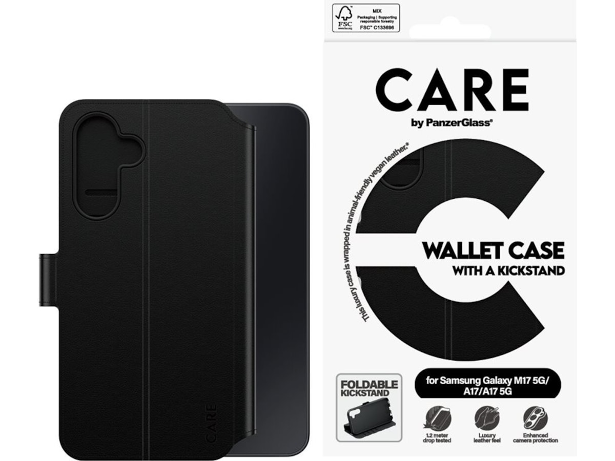 PanzerGlass CARE Galaxy A18/A17 Lommebokdeksel (sort) Mobildeksel